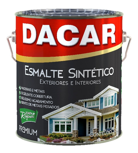 Pintura Esmalte Sintético Doble Acción Dacar Premium 0,9l