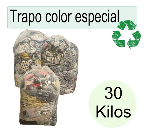 Trapo Limpieza Industrial Color Especial Abs. Superior 30 Kg