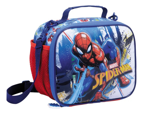 Lunchera Termica Escolar Infantil De Spiderman O Hot Wheels