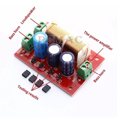 400w Ecualizador Crossover 2 Vías Ajustable