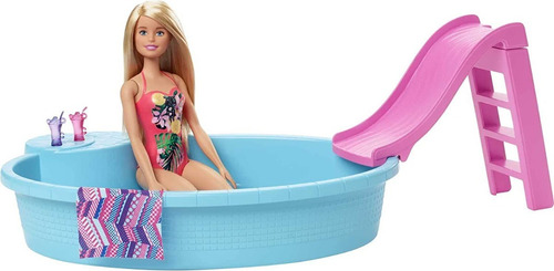 Barbie Alberca Piscina Con Muñeca Mattel