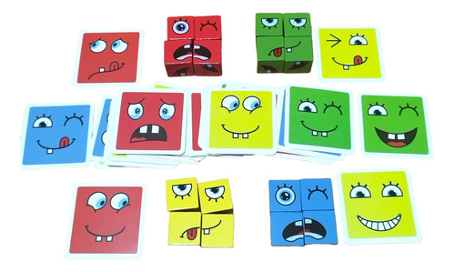 Bloque Carita Expresiones Juego De Cartas 