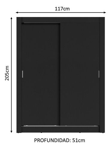 Ropero Closet Madesa Denver 2 Puertas Corredizas Nn