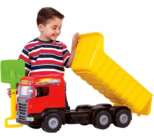 Caminhão Carrinho Big Super Caçamba lindo brinquedo Educativo Grande Para  Crianças Aproximadamente 50 CM