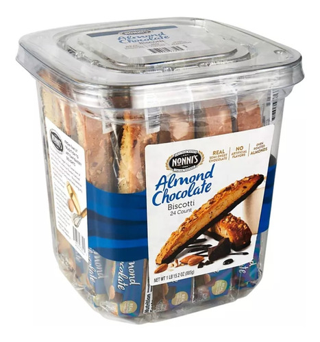Galleta Nonni's Almond Chocolate Biscotti 24ct Importadas