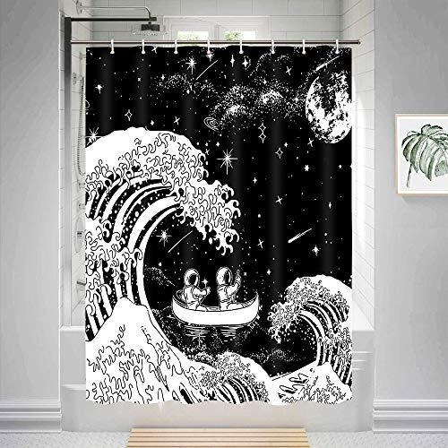 Gdmoon Divertido Cool Space Shower Curtain Astronaut L3nyv