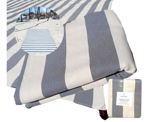 Imagen 7 de 7 de Lona Playera Supergrande 2x1,5m 4 Personas 4 Presillas Bolsa