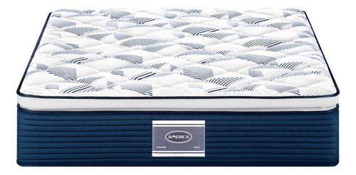 Colchón Queen Size De Resorte América Mabel 28cm Medio