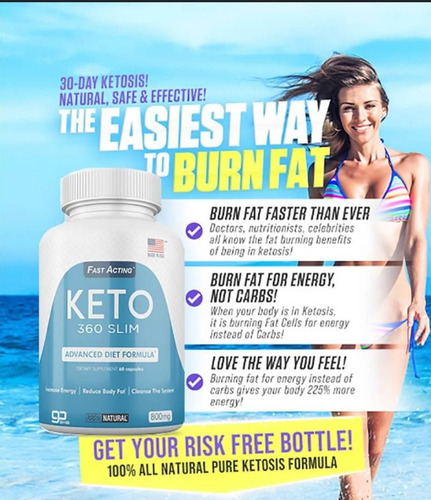 Keto 360 Slim El Mas Fuerte 1600mg!! Usa Orginal!