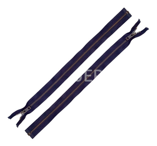 Imagen 2 de 4 de Cierres Ykk Metal Empavonado Desmontable Cad 5 Automát 60cm