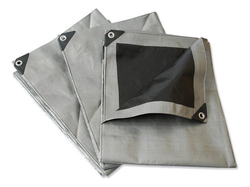 Lona De Polietileno Reforzada Color Gris 2 X 3 M
