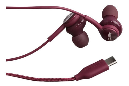 Audífonos Manos Libres Tipo C Para Samsung Akg Alta Calidad Color Rojo