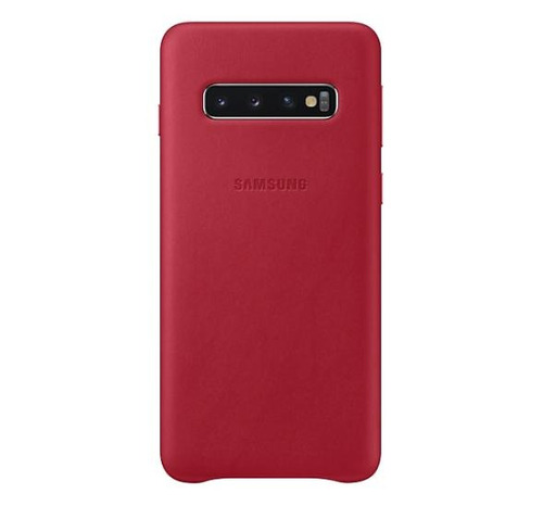 Capa Protetora Samsung Galaxy S10 Couro Vermelho