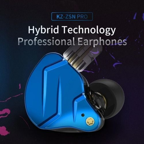 Fone Kz Zsn Pro Royal Blue Sem Micro + Case Pronta Entrega