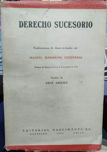 Derecho Sucesorio. Versión René Abeliuk / Somarriva