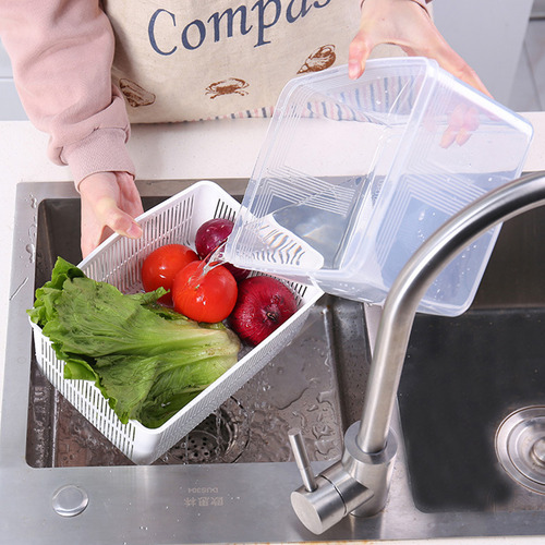 Cesta Escurridora De Cocina Con Soporte Para Lavar Frutas, 1