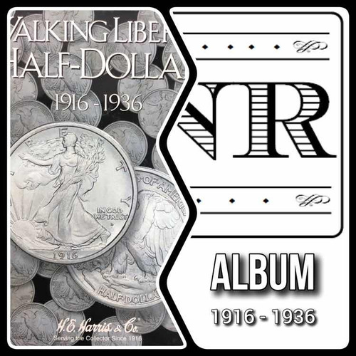 Álbum Monedas Medio Dolar Eeuu - P Y D - 1916 - 1936