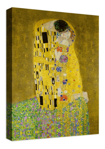 Cuadro Canvas El Beso De Klimt Alta Calidad Con Bastidor