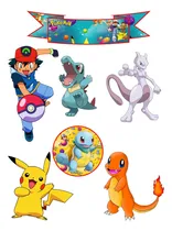 Comprar Adorno Torta Cake Topper  Personalizado Varios Personajes Amarillo Pokémon