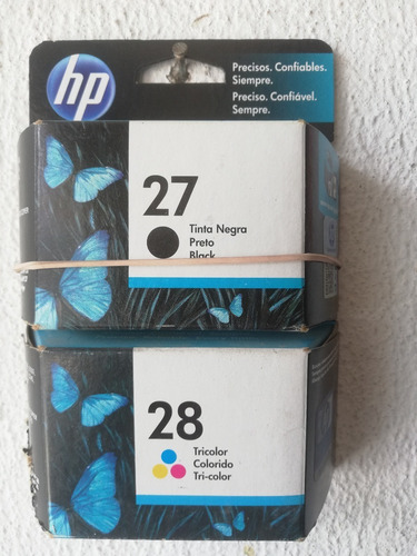 Imagen 1 de 1 de Cartucho Hp 27 Y 28 Color Y Negro C8727al Y C8728al