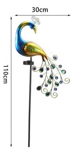 Lámpara Solar De Pavo Real Para Exteriores, Lámpara Solar