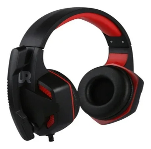 Headset Gamer Ud-au0012 Rojo Y Negro