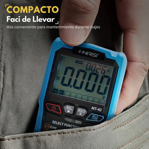 Multimetro Digital Inteligente Fnirsi Mt-40 Ncv Auto Rango