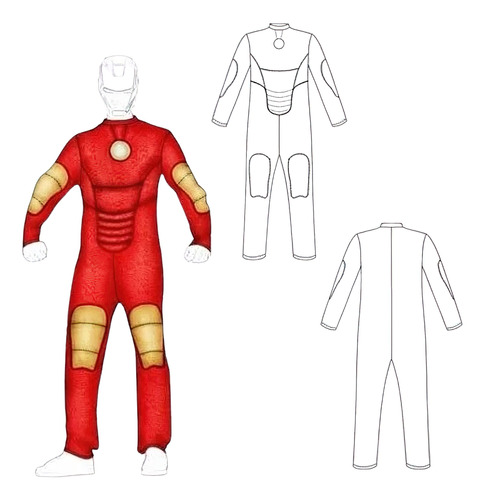 Moldes De Ropa Unicose -  Disfraz Iron Man 1302