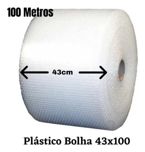 Plastico Bolha - Bobina 40 Cm X 100 M 25 Micras 2 Unidades