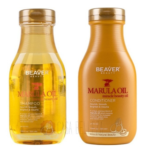  Beaver® Kit Shampoo + Acondicionador Marula Oil Miracle 