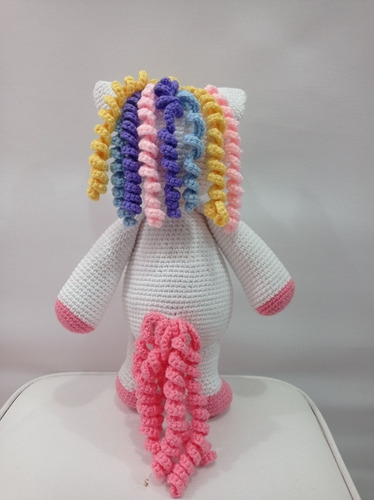 Imagen 4 de 6 de Unicornio Peluche Tejido A Mano