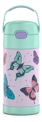 Botella Termica Infantil Thermos - Premium Color Lila Mariposas