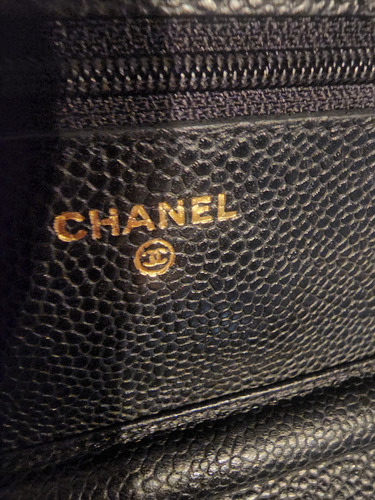 Bolsa Chanel Original Woc Wallet On Chain Crossbody Usada Negro Lisa Oro Negro (Usado)