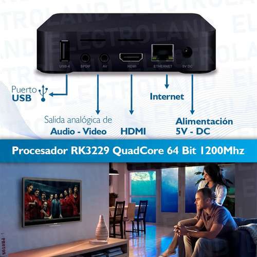Convertidor Smart Tv Convertir Tv Box Android Teclado Combo
