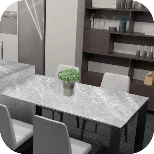 Imagen 2 de 10 de Vinilo Contact Autoadhesivo Muebles Pared Simil Marmol 5 Mt