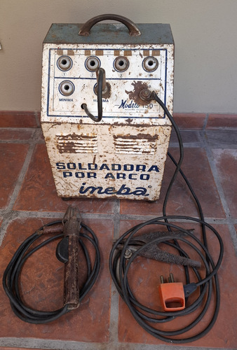 Soldadora Eléctrica Por Arco 150a Bobinado Cobre Funciona Ok Blanco