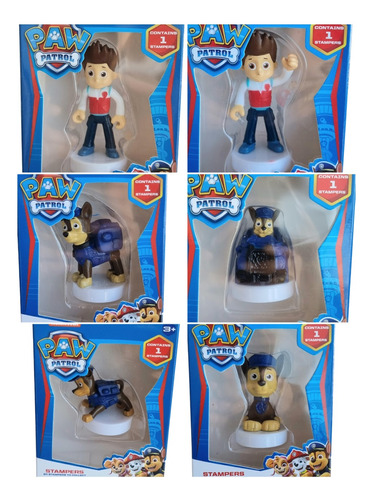 Sello Paw Patrol Set X 5  Muñecos 4 Cm Patrulla Canina