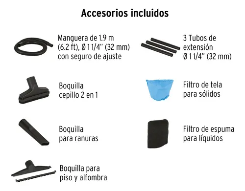 Set Hidrolavadora 1500psi + Aspiradora 6 Galones Truper