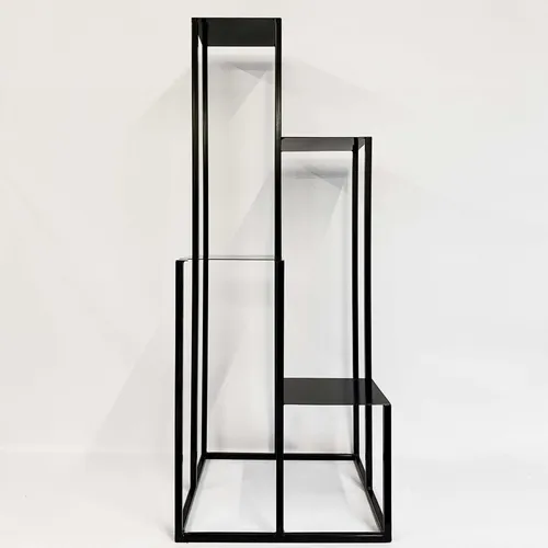 Soporte Para 4 Macetas Hierro Esmalte Al Horno Punto Arte