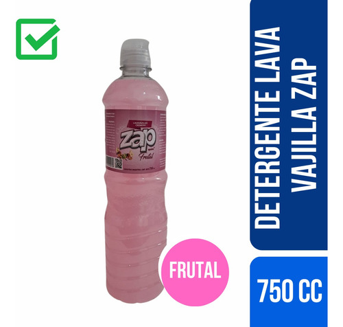 Detergente Lavavajilla Frutal Zap 750 Ml