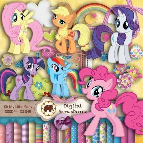 Kit Imprimible Pack Fondos Clipart -  My Little Pony 2