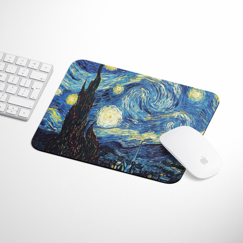 Mousepad Personalizado Noche Estrellada Van Gogh 21x17 Cm