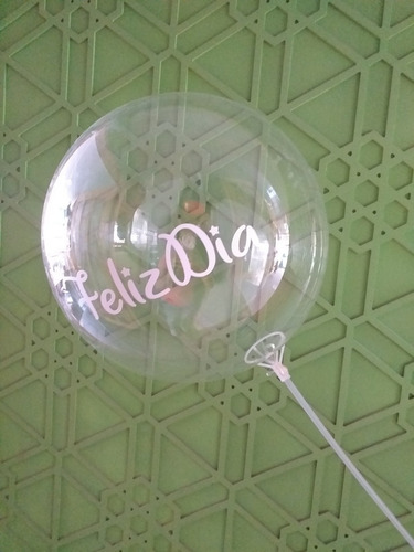 Globo Burbuja Personalizado Con Vinilo De Corte