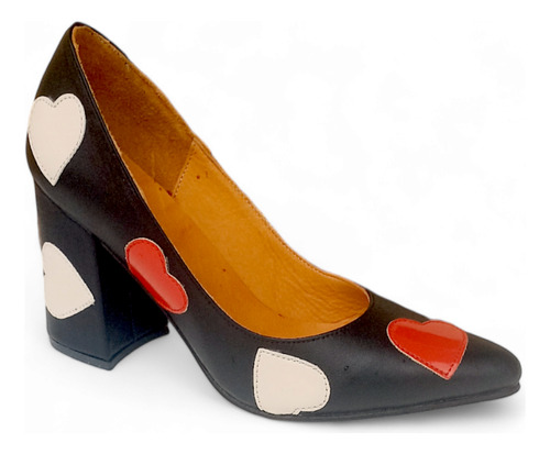 Zapato Stiletto  Mujer Diseño Cuero Vacuno Forrados En Cuer 