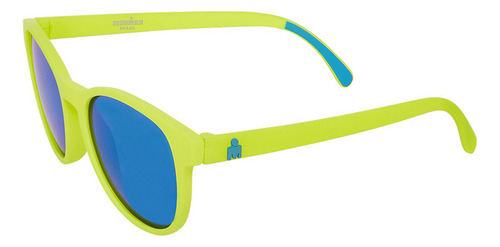 Óculos De Sol Yopp Polarizado Uv400 Ironman Brasil Imr06 Armação Amarelo Lente Azul
