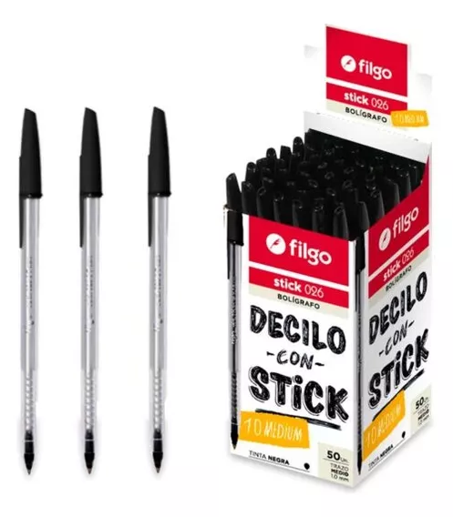 Lapicera Bolígrafo Birome Filgo Stick X50 Unidades