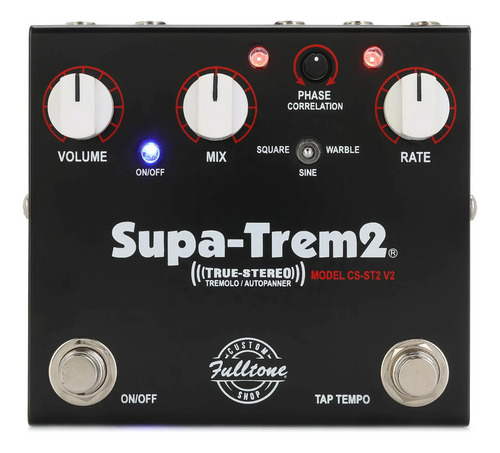Pedal Fulltone Supa Trem2 V2 Stereo Tremolo Cor Preto