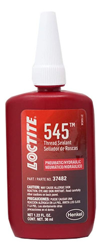 Loctite 545, Botella De Sellador De Rosca Neumática-hidrá.