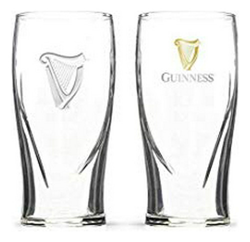 Guinness Irlandesa Pinta De Cerveza Vasos 16 Oz - Juego De 2