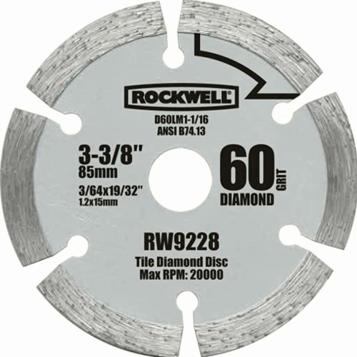 Rockwell Rw9228 Versacut 3 3/8-inch Diamond Grit Circular